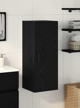 VidaXL Wandkast 34,5x34x90 cm bewerkt hout zwart eikenkleurig