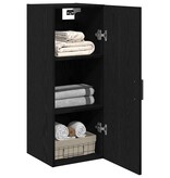 VidaXL Wandkast 34,5x34x90 cm bewerkt hout zwart eikenkleurig
