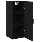 VidaXL Wandkast 34,5x34x90 cm bewerkt hout zwart eikenkleurig