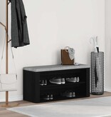 VidaXL Schoenenbank 100x35x45 cm bewerkt hout zwart eikenkleurig