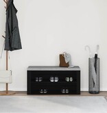VidaXL Schoenenbank 100x35x45 cm bewerkt hout zwart eikenkleurig