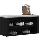 VidaXL Schoenenbank 100x35x45 cm bewerkt hout zwart eikenkleurig