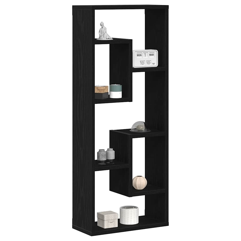 VidaXL Wandplank 36x16x90 cm bewerkt hout zwart eikenkleurig