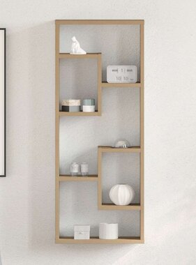 VidaXL Wandplank 36x16x90 cm bewerkt hout artisanaal eikenkleurig