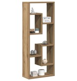 VidaXL Wandplank 36x16x90 cm bewerkt hout artisanaal eikenkleurig