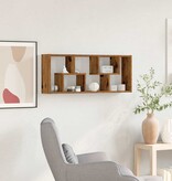 VidaXL Wandplank 36x16x90 cm bewerkt hout oud houtkleurig