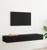 VidaXL Tv-meubels met LED-verlichting 2 st 60x35x15,5 cm zwart eikenkleurig