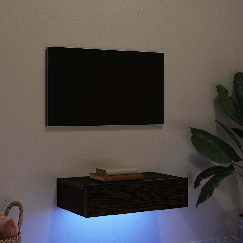 VidaXL Tv-meubel met LED-verlichting 60x35x15 5 cm zwart eikenkleurig