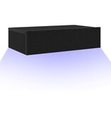 VidaXL Tv-meubel met LED-verlichting 60x35x15,5 cm zwart eikenkleurig