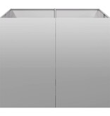 VidaXL Plantenbak 100x100x80 cm gegalvaniseerd staal