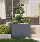 VidaXL Plantenbak 100x100x80 cm staal antracietkleurig