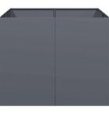 VidaXL Plantenbak 100x100x80 cm staal antracietkleurig