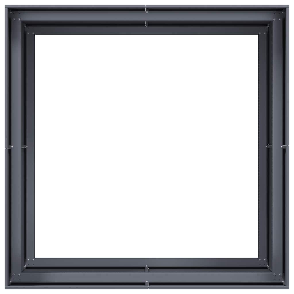 VidaXL Plantenbak 100x100x80 cm staal antracietkleurig