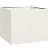 VidaXL Plantenbak 100x100x80 cm staal wit