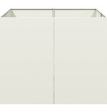 VidaXL Plantenbak 100x100x80 cm staal wit