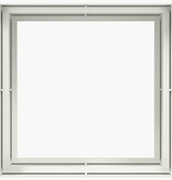 VidaXL Plantenbak 100x100x80 cm staal wit