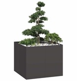 Plantenbak 100x100x80 cm staal zwart