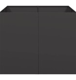 Plantenbak 100x100x80 cm staal zwart