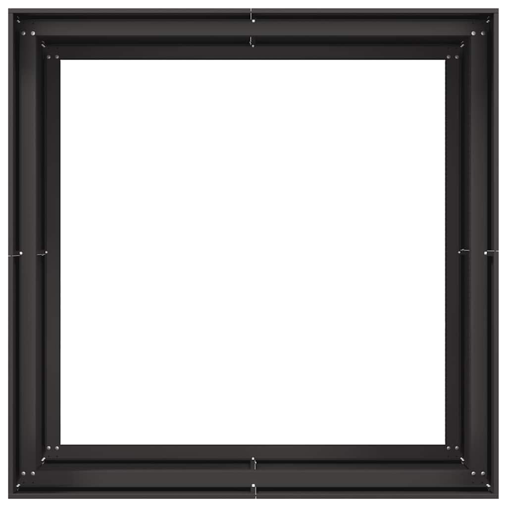 Plantenbak 100x100x80 cm staal zwart