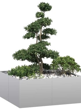 Plantenbak 100x100x40 cm gegalvaniseerd staal