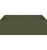 Plantenbak 100x100x30 cm staal olijfgroen