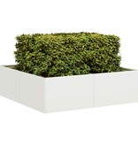 Plantenbak 100x100x30 cm staal wit