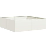 Plantenbak 100x100x30 cm staal wit