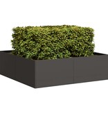 Plantenbak 100x100x30 cm staal zwart