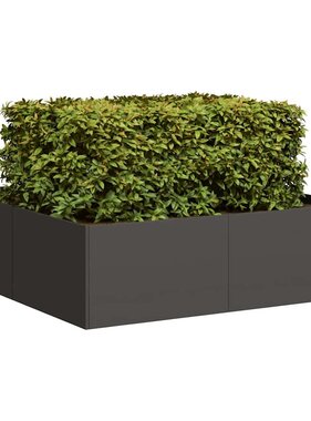 Plantenbak 100x100x30 cm staal zwart