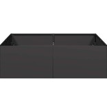Plantenbak 100x100x30 cm staal zwart