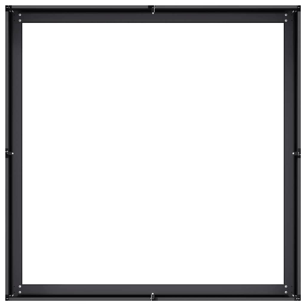 Plantenbak 100x100x30 cm staal zwart