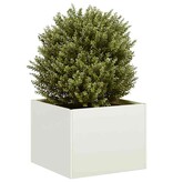 Plantenbak 40x40x30 cm staal wit
