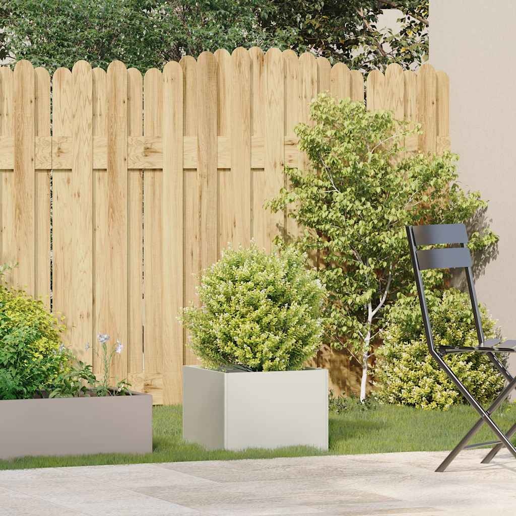 Plantenbak 40x40x30 cm staal wit