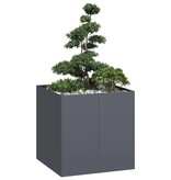 Plantenbak 80x80x80 cm staal antracietkleurig