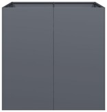 Plantenbak 80x80x80 cm staal antracietkleurig