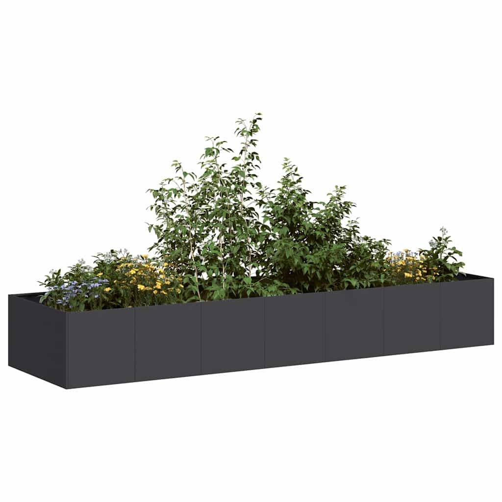 VidaXL Plantenbak 280x80x40 cm staal zwart