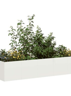 VidaXL Plantenbak 200x80x40 cm staal wit