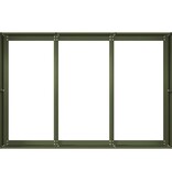 VidaXL Plantenbak 120x80x40 cm staal olijfgroen