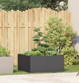VidaXL Plantenbak 80x80x40 cm koudgewalst staal zwart