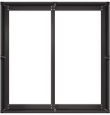 VidaXL Plantenbak 80x80x40 cm koudgewalst staal zwart