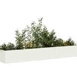 VidaXL Plantenbak 280x40x40 cm koudgewalst staal wit