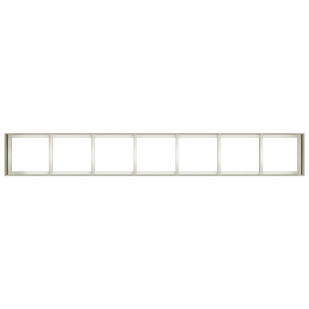 VidaXL Plantenbak 280x40x40 cm koudgewalst staal wit