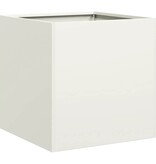 VidaXL Plantenbak 40x40x40 cm koudgewalst staal wit
