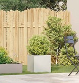 VidaXL Plantenbak 40x40x40 cm koudgewalst staal wit