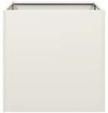 VidaXL Plantenbak 40x40x40 cm koudgewalst staal wit