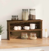 VidaXL Keukenrekken stapelbaar 2 st 60x15x16 cm oud houtkleurig