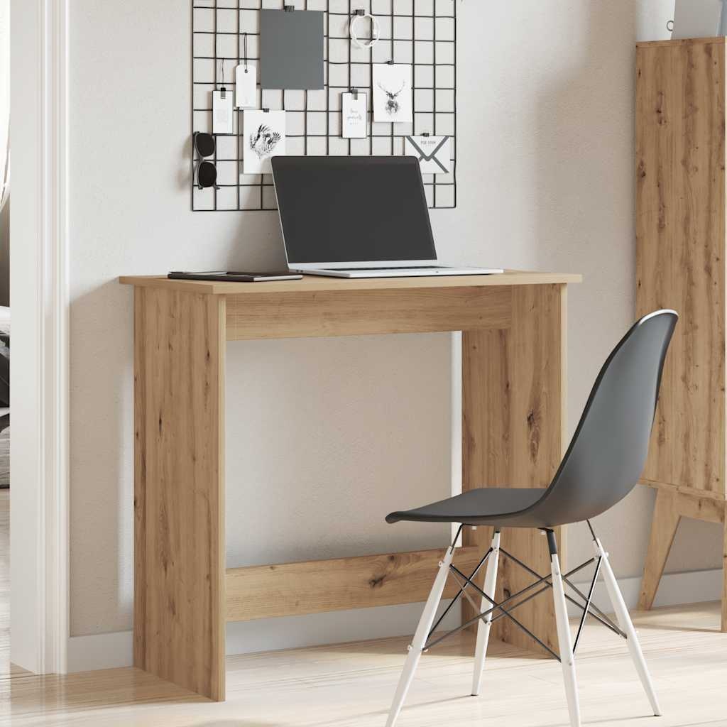 VidaXL Bureau 80x40x75 cm bewerkt hout artisanaal eikenkleurig