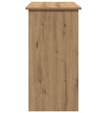 VidaXL Bureau 80x40x75 cm bewerkt hout artisanaal eikenkleurig