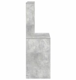 VidaXL Bureau met schappen 100x45x140 cm bewerkt hout betongrijs