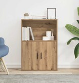 VidaXL Boekenkast 60x24x85 cm bewerkt hout artisanaal eikenkleurig